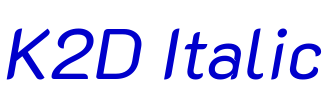 K2D Italic 字体